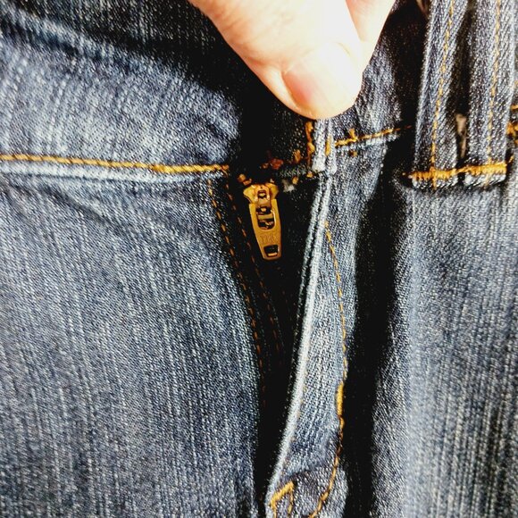 Levi's Signature Denim Skirt Misses Size 4 Zip, Western, Coastal Cowgirl Country - Picture 5 of 16